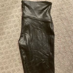 Spanx faux leather biker shorts